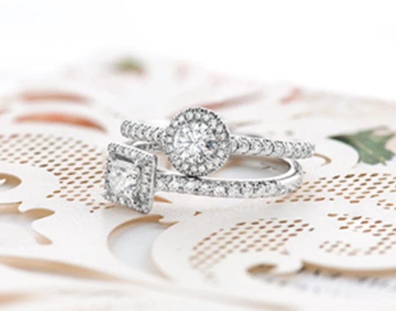 18K White Gold & Palladium Alloy (hypoallergenic) 0.53-1.25cttw Canadian Princess Diamond Engagement Ring - / Carat Total
