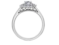 18K White Gold & Palladium Alloy (hypoallergenic) 0.80cttw Canadian Diamond Engagement Ring