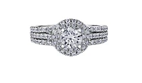 18K White Gold & Palladium Alloy (hypoallergenic) 1.30cttw Canadian Diamond Engagement Ring