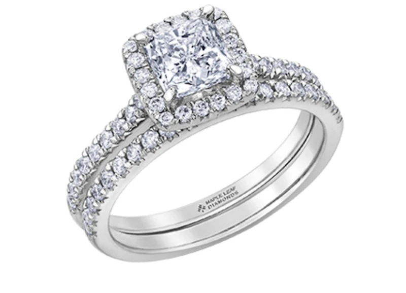 18K White Gold & Palladium Alloy (hypoallergenic) 1.31cttw Canadian Cushion Shape Diamond Engagement Ring