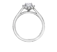 18K White Gold & Palladium Alloy (hypoallergenic) 1.05cttw Canadian Diamond Engagement Ring