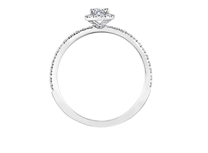 14K White Gold 0.45cttw Canadian Diamond Engagement Ring