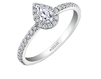 14K White Gold 0.45cttw Canadian Diamond Engagement Ring