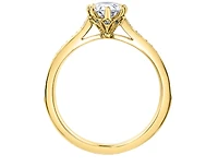 18K Yellow Gold & Palladium Alloy (hypoallergenic) 1.14cttw Canadian Oval Cut Diamond Engagement Ring - /