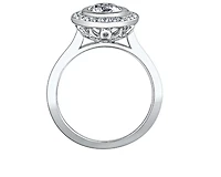 14K White Gold 1.22cttw Canadian Diamond Engagement Ring