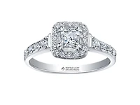 18K White Gold & Palladium Alloy (hypoallergenic) 1.65cttw Canadian Diamond Engagement Ring