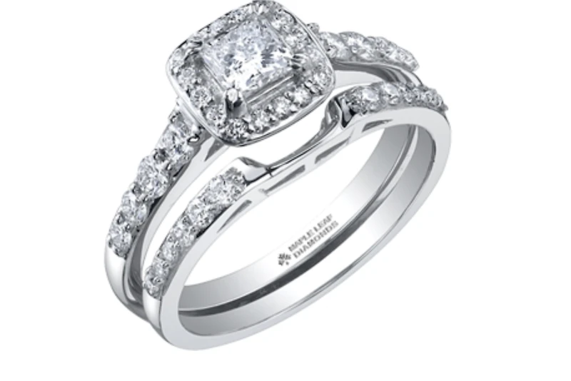 18K White Gold & Palladium Alloy (hypoallergenic) 1.65cttw Canadian Diamond Engagement Ring