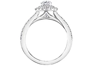 18K White Gold & Palladium Alloy (hypoallergenic) 0.60-1.03ttw Canadian Diamond Engagement Ring - / Carat Total