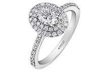 18K White Gold & Palladium Alloy (hypoallergenic) 0.60-1.03ttw Canadian Diamond Engagement Ring - / Carat Total