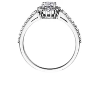 18K White Gold & Palladium Alloy (hypoallergenic) 0.80cttw Canadian Diamond Engagement Ring
