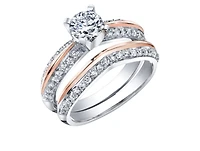 18K White & Rose Gold With Palladium Alloy (hypoallergenic) 0.65-2.30cttw Canadian Diamond Engagement Ring - / 0.65 Carat Total