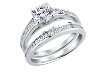 18K White Gold & Palladium Alloy (hypoallergenic) 1.30cttw Canadian Diamond Engagement Ring