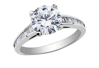 18K White Gold & Palladium Alloy (hypoallergenic) 1.30cttw Canadian Diamond Engagement Ring