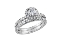 18K White Gold & Palladium Alloy (hypoallergenic) 1.65cttw Canadian Diamond Engagement Ring