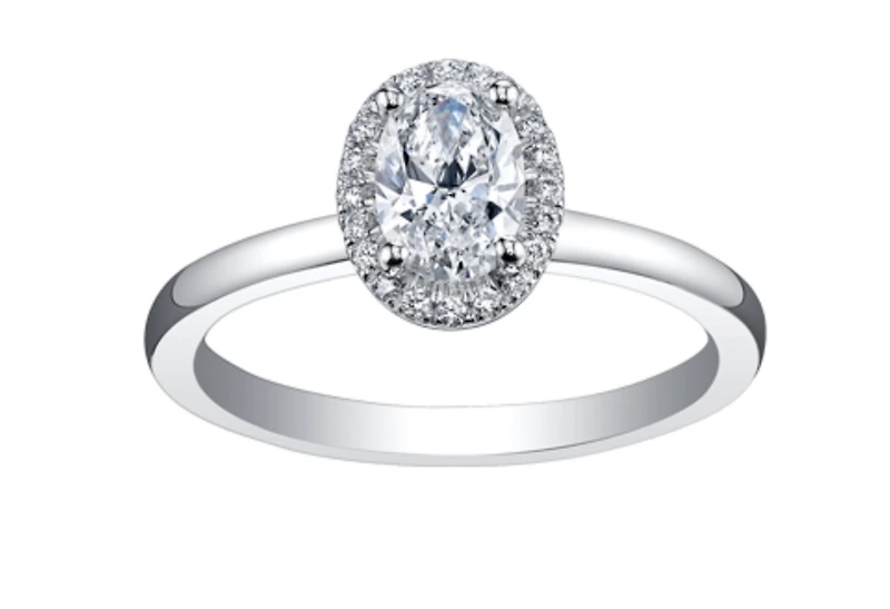 18K White Gold & Palladium Alloy (hypoallergenic) 0.35-1.11cttw Canadian Diamond Engagement Ring - / Carat Total
