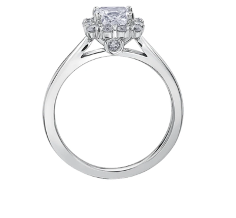 18K White Gold & Palladium Alloy (hypoallergenic) 0.55-1.34cttw Canadian Diamond Engagement Ring - / Carat Total