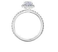 18K White Gold & Palladium Alloy (hypoallergenic) 0.86-1.42cttw Canadian Diamond Engagement Ring - / Carat Total