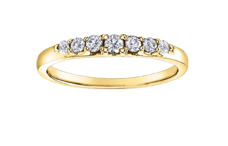 14K Yellow, Rose, or White Gold 0.23cttw Canadian Diamond Band