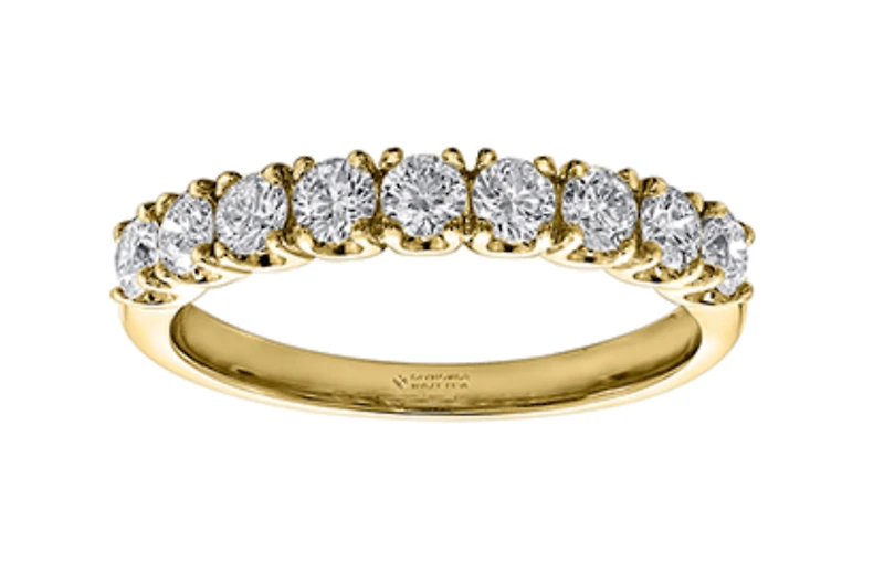 18K White, Yellow, or Rose Gold & Palladium Alloy (hypoallergenic) 0.20-1.00cttw Canadian Diamond Band - / Carat Total