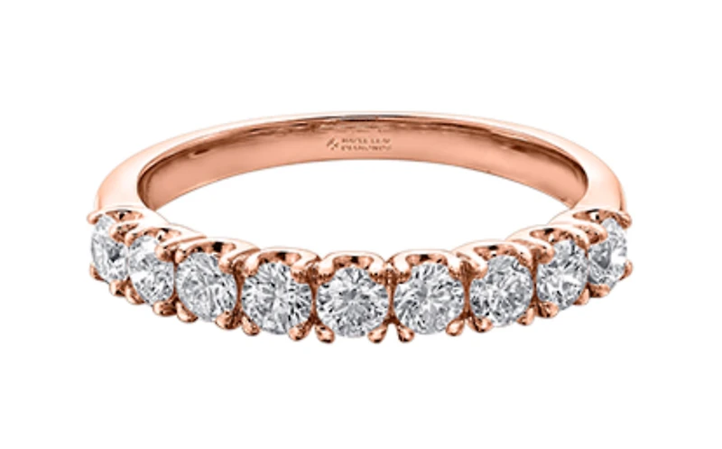 18K White, Yellow, or Rose Gold & Palladium Alloy (hypoallergenic) 0.20-1.00cttw Canadian Diamond Band - / Carat Total