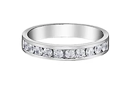14K White, Yellow, or Rose Gold 0.30-2.00cttw Canadian Channel Set Diamond Band - / Carat Total