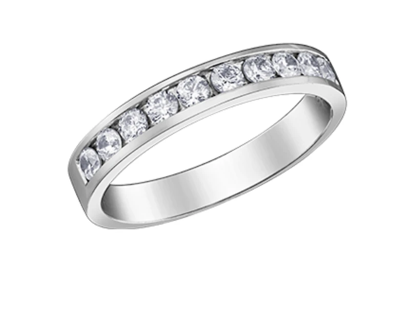 14K White, Yellow, or Rose Gold 0.30-2.00cttw Canadian Channel Set Diamond Band - / Carat Total
