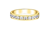 14K White, Yellow, or Rose Gold 0.30-2.00cttw Canadian Channel Set Diamond Band - / Carat Total