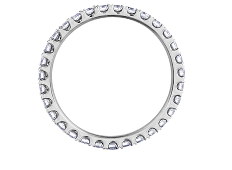18K White, Yellow, or Rose Gold 0.74cttw Canadian Diamond Eternity Band