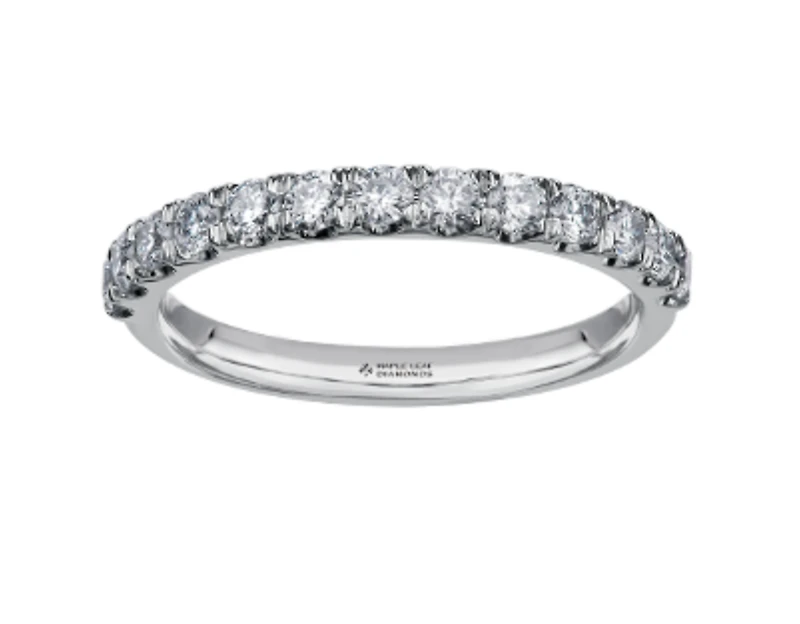 18K White, Yellow, or Rose Gold 0.50-1.50cttw Canadian Diamond Band - / Carat Total