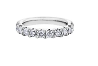18K White, Yellow, or Rose Gold 0.50-1.50cttw Canadian Diamond Band - / Carat Total
