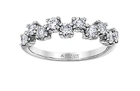 18K White, Yellow, or Rose Gold 0.40-0.75cttw Canadian Diamond Band - / Carat Total
