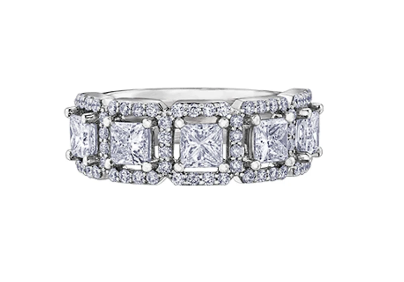 18K White, Yellow, or Rose Gold 1.03-2.00cttw Canadian Diamond Band - / Carat Total