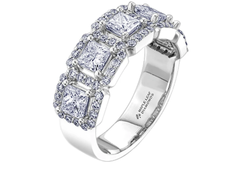 18K White, Yellow, or Rose Gold 1.03-2.00cttw Canadian Diamond Band - / Carat Total