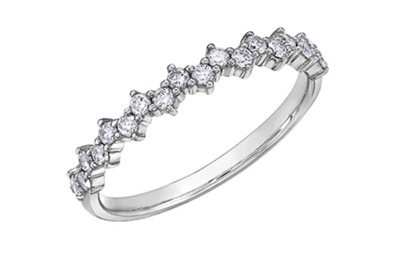 18K White, Yellow, or Rose Gold 0.30cttw Canadian Diamond Band - / 4.5