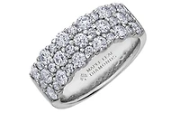 18K White, Yellow, or Rose Gold With Palladium Alloy (hypoallergenic) 1.51cttw Canadian Diamond Band - / 4.5