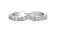18K White, Yellow, or Rose Gold With Palladium Alloy (hypoallergenic) 0.30-0.52cttw Canadian Diamond Band - / Carat Total