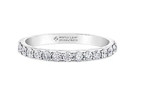 18K White, Yellow, or Rose Gold With Palladium Alloy (hypoallergenic) -0.88cttw Canadian Diamond Band