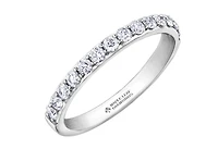 18K White, Yellow, or Rose Gold With Palladium Alloy (hypoallergenic) -0.88cttw Canadian Diamond Band