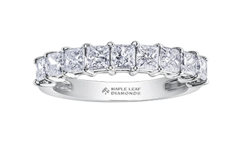 18K White, Yellow, or Rose Gold With Palladium Alloy (hypoallergenic) 1.35-2.07cttw Canadian Diamond Band - / Carat Total