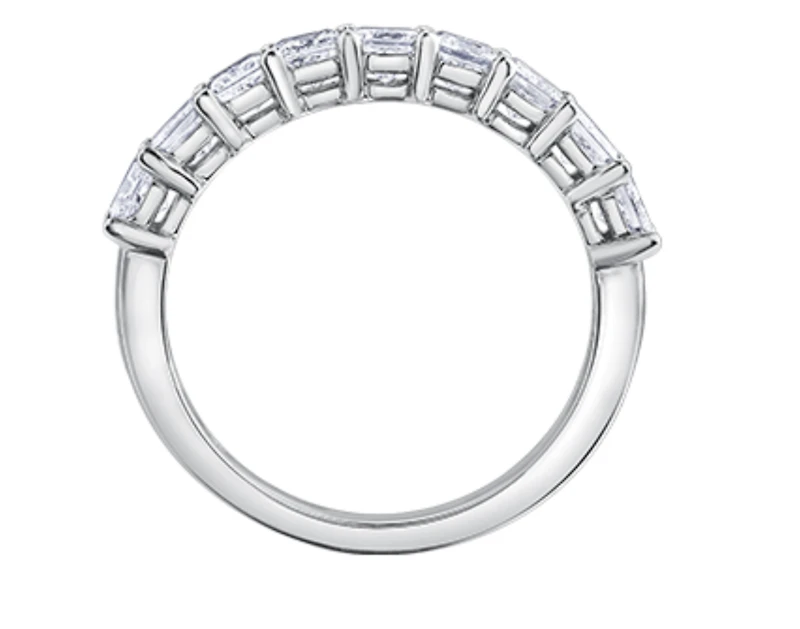 18K White, Yellow, or Rose Gold With Palladium Alloy (hypoallergenic) 1.35-2.07cttw Canadian Diamond Band - / Carat Total