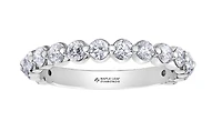 18K White, Yellow, or Rose Gold with Palladium Alloy (hypoallergenic) 0.50-1.20cttw Canadian Diamond Band - / Carat Total
