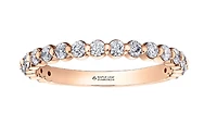 18K White, Yellow, or Rose Gold with Palladium Alloy (hypoallergenic) 0.50-1.20cttw Canadian Diamond Band - / Carat Total