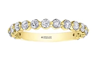 18K White, Yellow, or Rose Gold with Palladium Alloy (hypoallergenic) 0.50-1.20cttw Canadian Diamond Band - / Carat Total