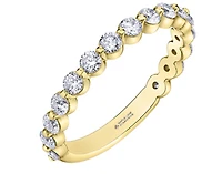 18K White, Yellow, or Rose Gold with Palladium Alloy (hypoallergenic) 0.50-1.20cttw Canadian Diamond Band - / Carat Total