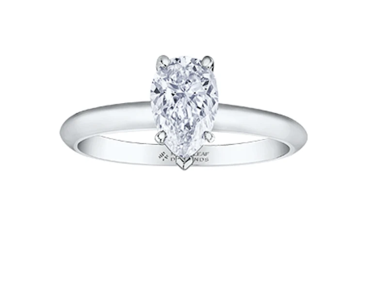 Platinum -0.70cttw Canadian Round Brilliant Diamond Engagement Ring