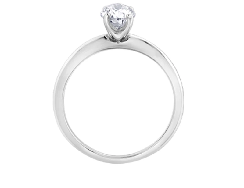 Platinum -0.70cttw Canadian Round Brilliant Diamond Engagement Ring