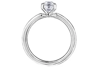 18K White Gold & Palladium Alloy (hypoallergenic) -1.00cttw Emerald Cut Canadian Diamond Engagement Ring