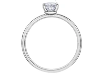 18K White Gold & Palladium Alloy (hypoallergenic) -1.00cttw Oval Cut Canadian Diamond Engagement Ring