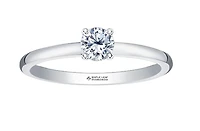 18K Gold & Palladium Alloy (hypoallergenic) -1.00cttw Round Brilliant Canadian Diamond Engagement Ring