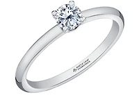 18K Gold & Palladium Alloy (hypoallergenic) -1.00cttw Round Brilliant Canadian Diamond Engagement Ring